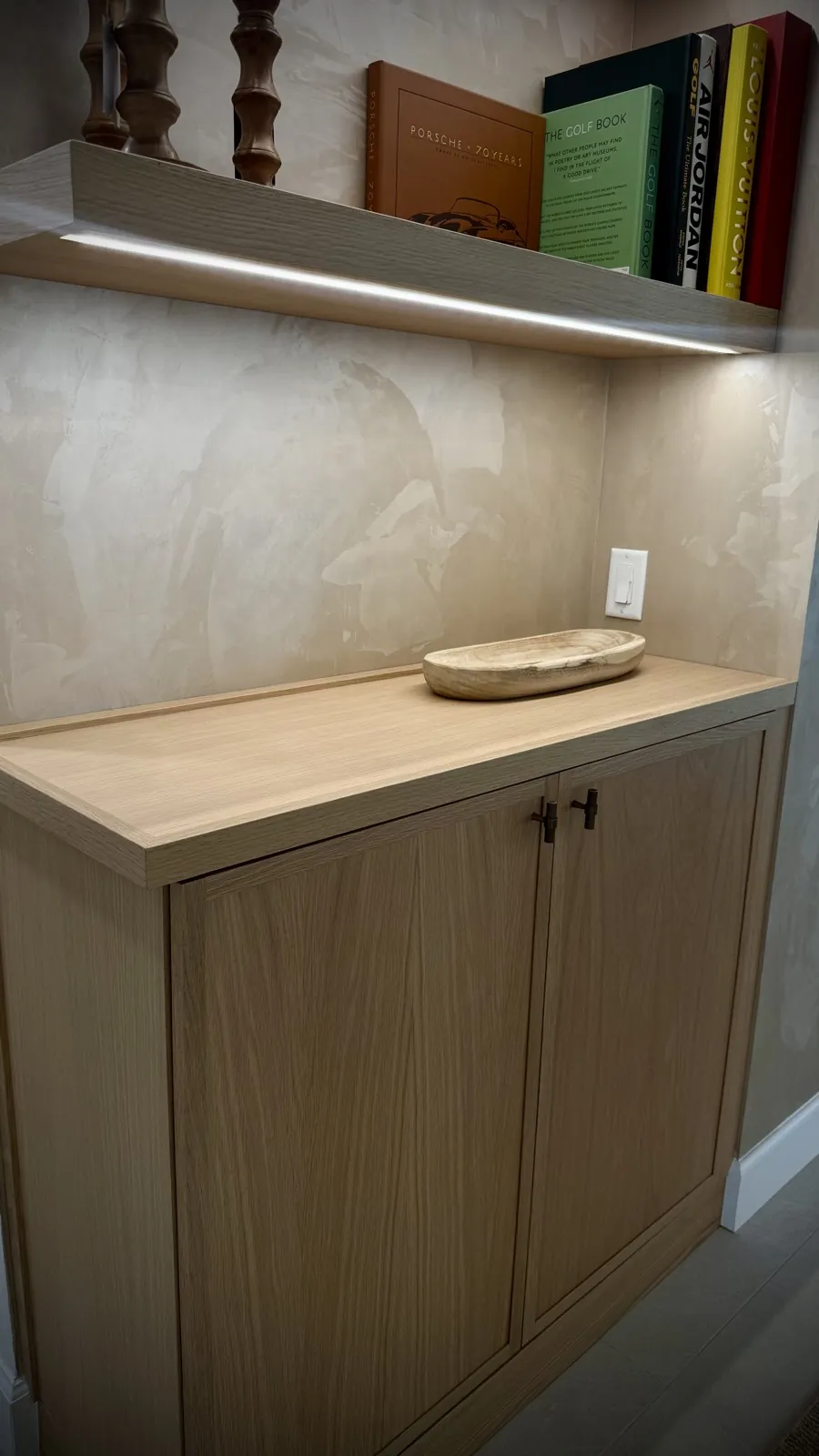 Cabinet and shelf detail